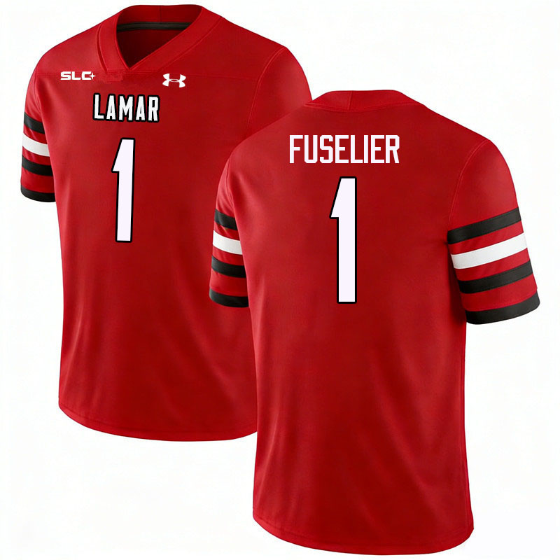 Lamar Cardinals #1 Kyndon Fuselier College Football Jerseys,Uniforms-Red